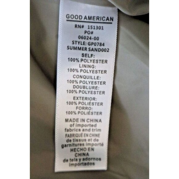 Good American GP0784 Women's Sz 0 Summer Sand/Beige Hooded Volume Jacket - Picture 9 of 13